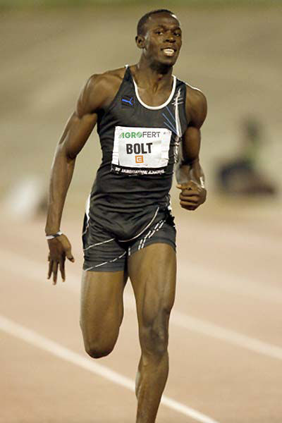 Usain Bolt ran 20.10sec. to win the 200m  at the Jamaica International Invitational meet held at the National Stadium in Kingston, Jamaica on Saturday, May 6, 2006. Photo by Errol Anderson.